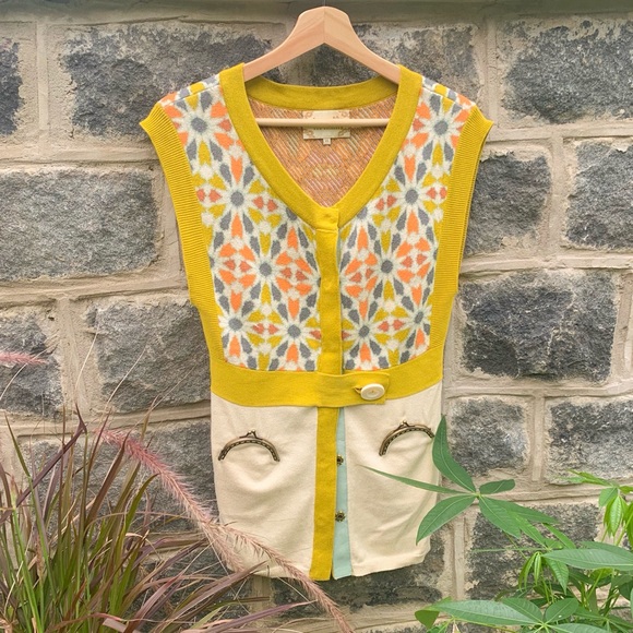 Anthropologie Jackets & Blazers - Anthropologie LiaMolly Organic Cotton Sweater Vest